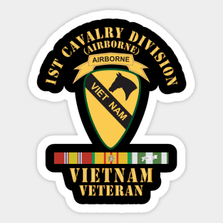 1st Cavalry Division - Airborne - Vietnam Veteran w VN SVC X 300 Sticker